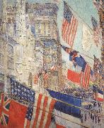 Childe Hassam Allies Day,May 1917 Spain oil painting artist